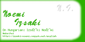 noemi izsaki business card